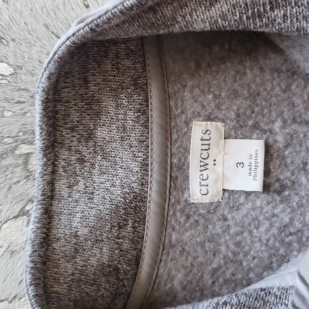 Crewcuts Light Gray Unisex Sweater Fleece Vest Sz3 - Picture 2 of 4